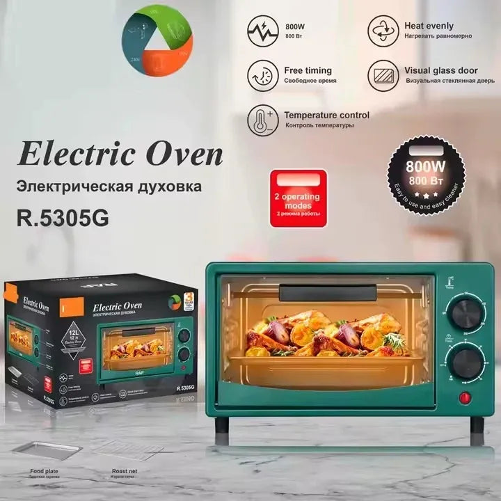 Cuptor electric RAF R5305G – 800W, capacitate 12L, 2 moduri de operare,Verde