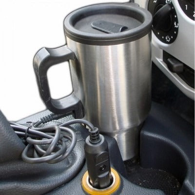 ☕ Cana Termos Auto pentru Cafea si Ceai – Cu Capac pentru Bricheta Masinii | Mentii Bauturile Calde in Timpul Calatoriilor 🚗🔥