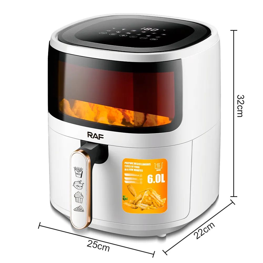 Air Fryer RAF 6L – 1500W | Friteuză cu aer cald, fără ulei Mix Mart