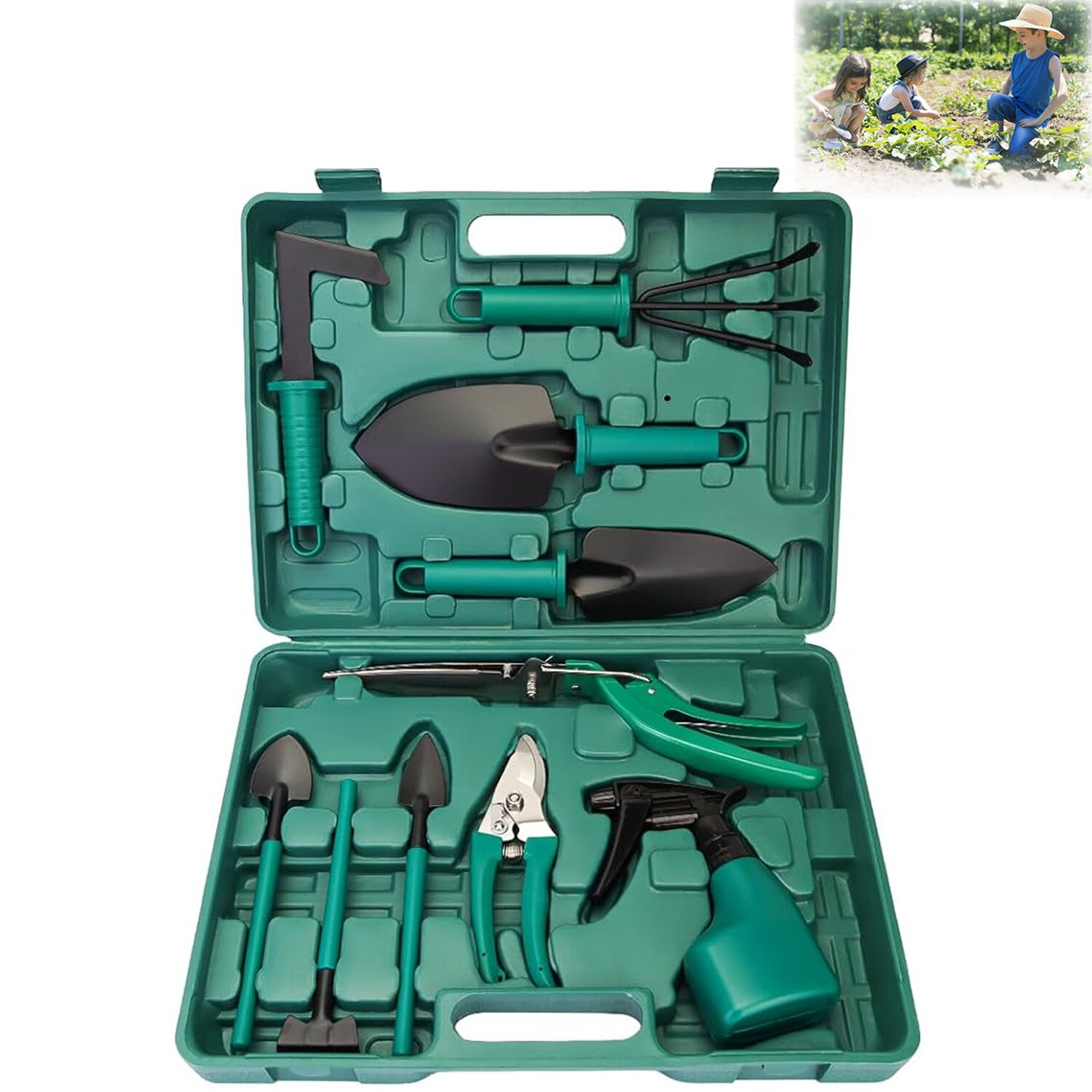 Set accesorii pentru grădinărit, 10 piese, cu geantă de transport Mix Mart