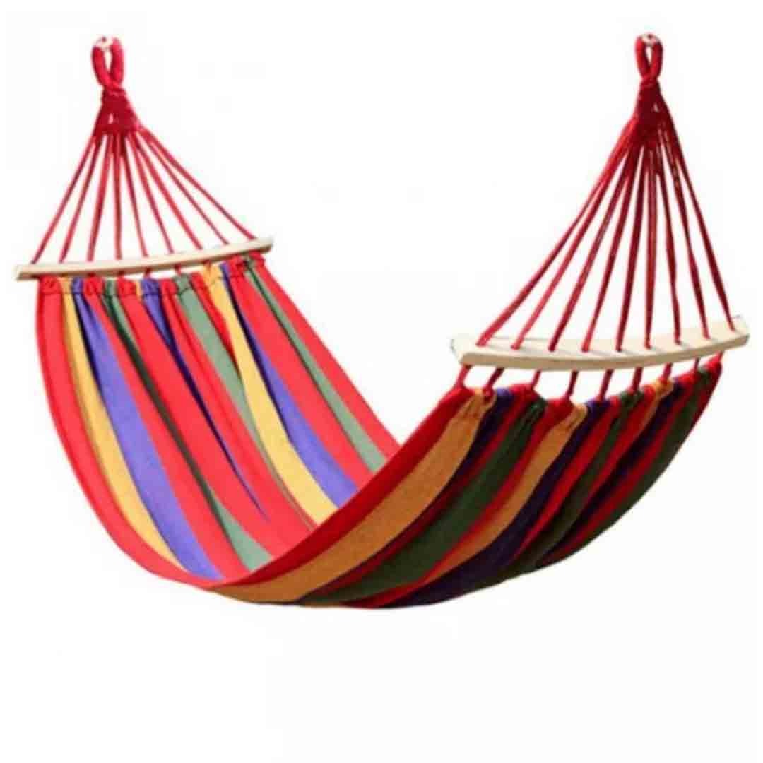 🏖️ Hamac din Bumbac 190x80 cm – Confort, Relaxare si Design Natural pentru Casa sau Gradina