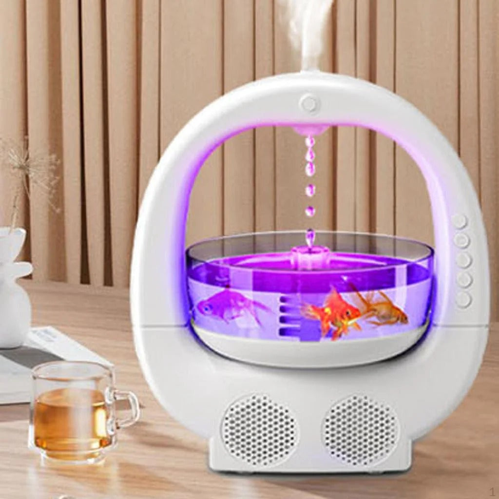 Umidificator cu Bol Decorativ, Boxă Bluetooth și Iluminare RGB – 700 ml Mix Mart