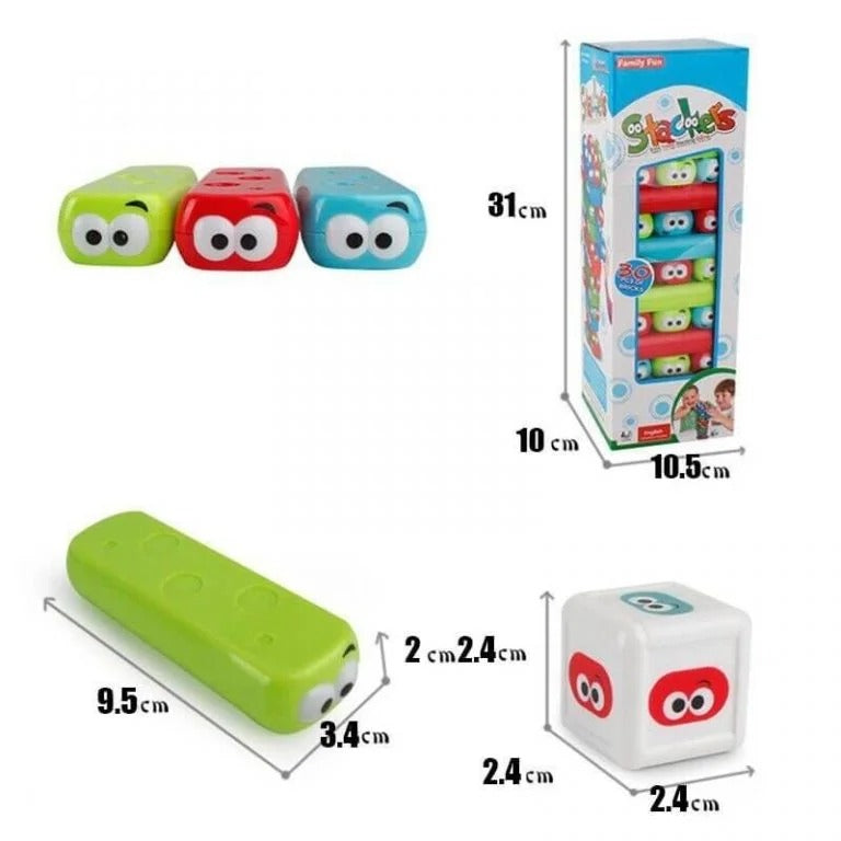 🎲 Turn Jenga din Plastic – 30 Piese