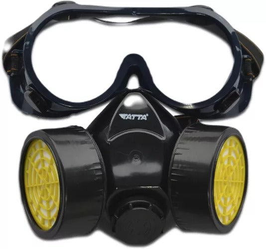 Mască dublă de gaz cu filtru – protecție respiratorie și oculară Mix Mart