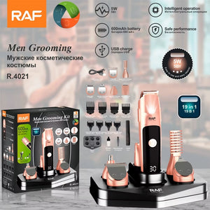 Kit aparat de tuns fără fir RAF R4021 – 5W, 19 accesorii, reîncărcabil Mix Mart