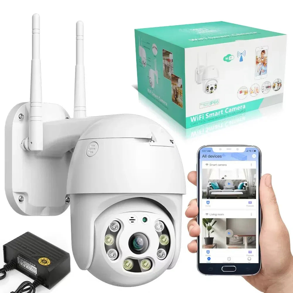 📹 Camera Supraveghere WiFi Full HD cu Rotire 360° – Vedere Color Noaptea & Detectie Umana