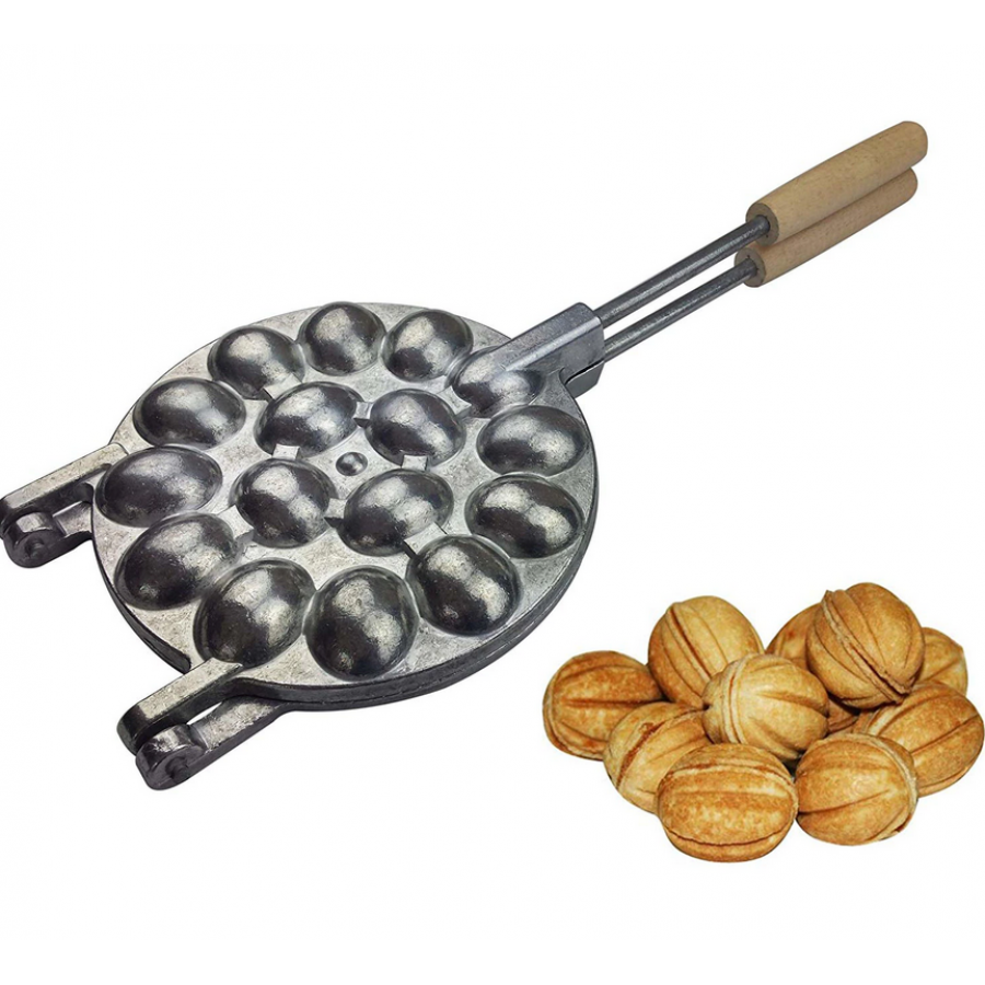 Formă pentru Prăjituri de Nuci cu 16 Orificii – Coacere Uniformă, Design Tradițional și Materiale Rezistente