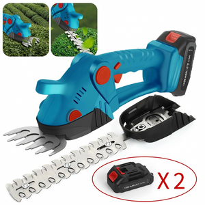 Foarfecă electrică de grădină cu acumulator 48V, 2 baterii, 2 lame, pentru iarbă și gard viu Mix Mart