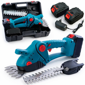 Foarfecă electrică de grădină cu acumulator 48V, 2 baterii, 2 lame, pentru iarbă și gard viu Mix Mart