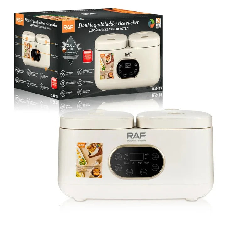 Rice cooker electric cu 2 vase , multifunctional,ideal pentru orez pufos– gătire practică și eficientă