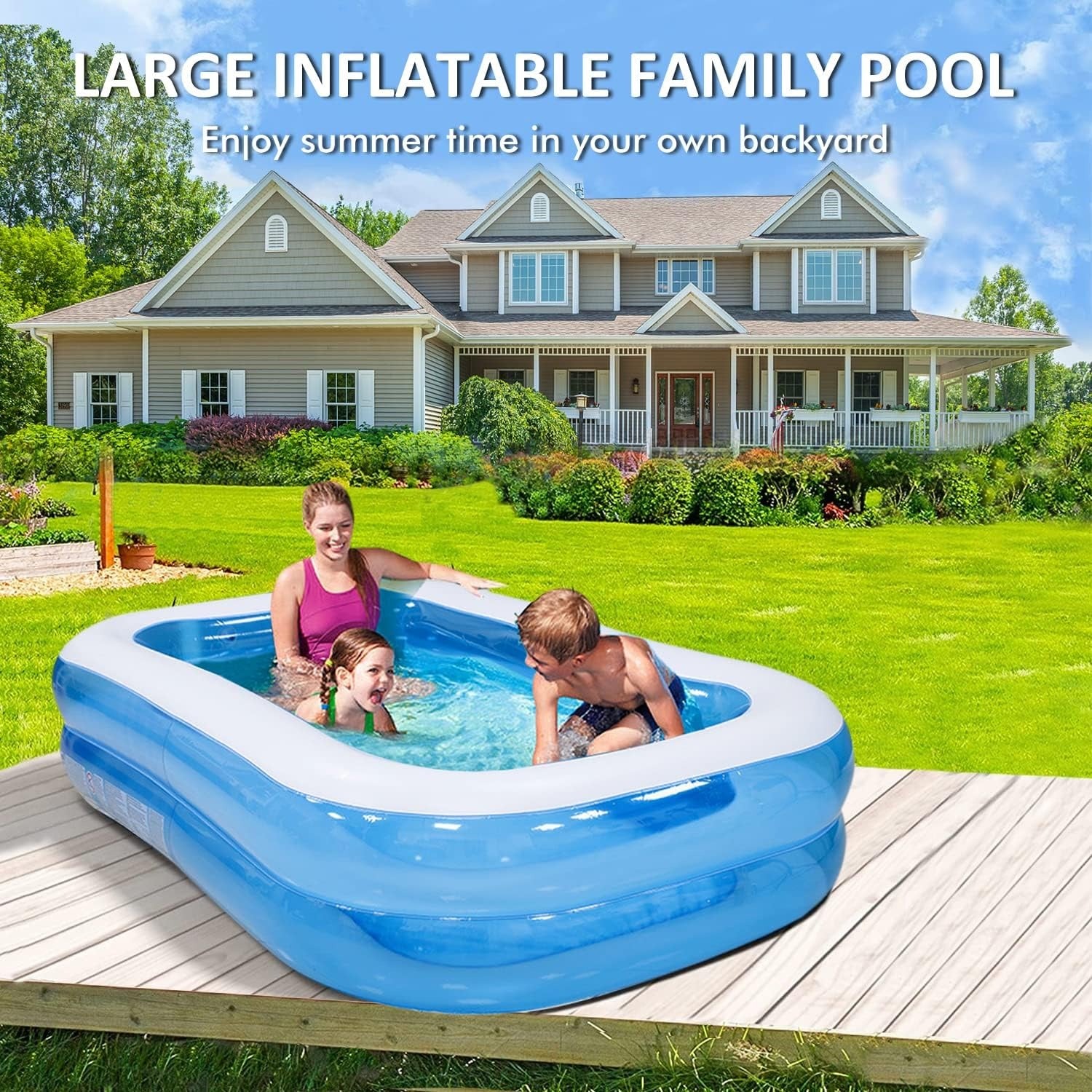 Piscină Gonflabilă Family Pool pentru Curte și Grădină Mix Mart