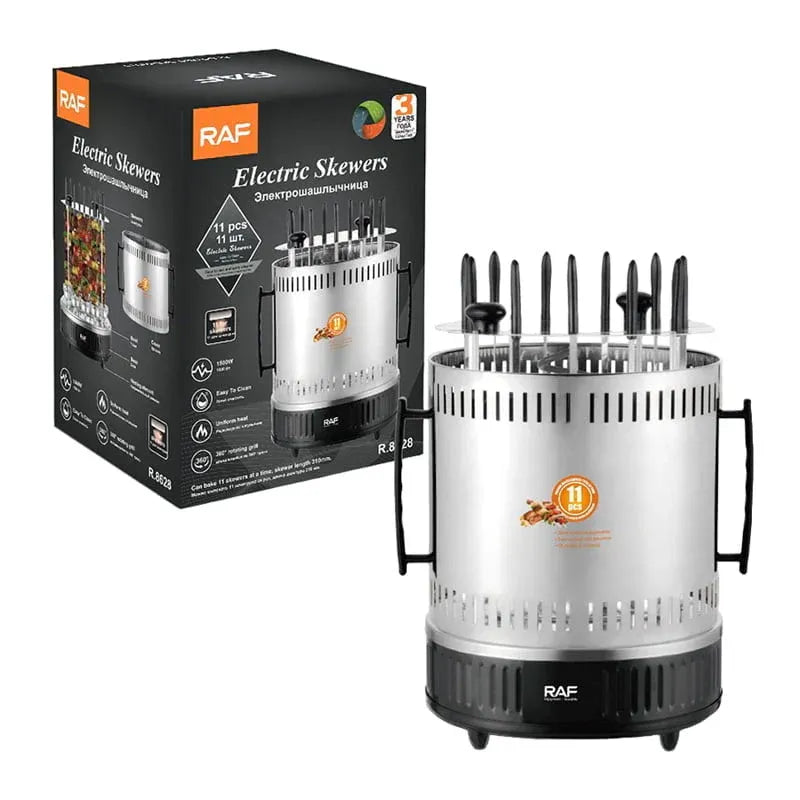 Grătar electric vertical RAF R-8628 – 1500W, 11 frigarui rotative