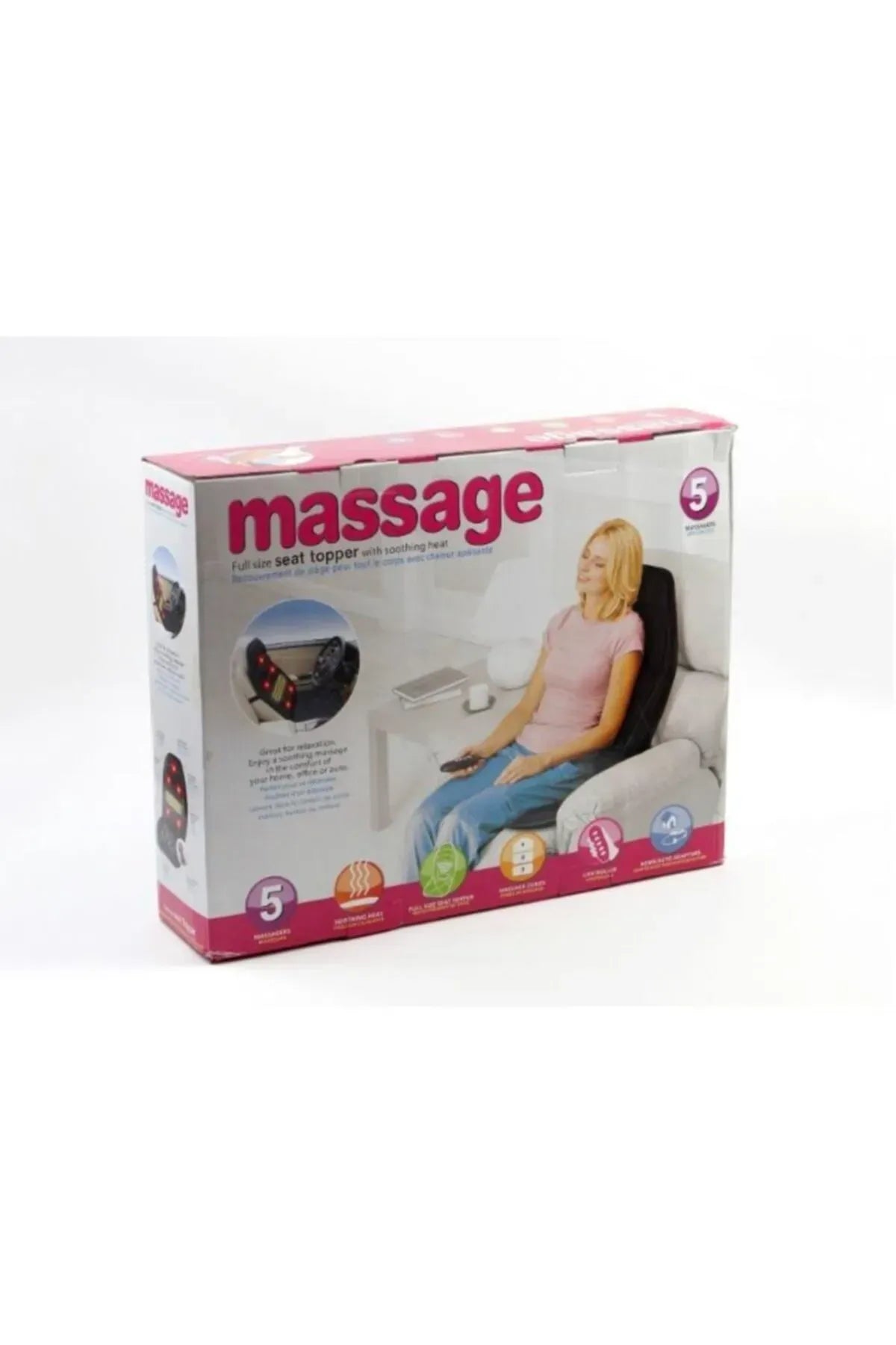 💆‍♂️ Saltea cu 4 Zone de Masaj, Incalzire Infrarosu si 9 Puncte de Masaj – Relaxare Completa pentru Corp