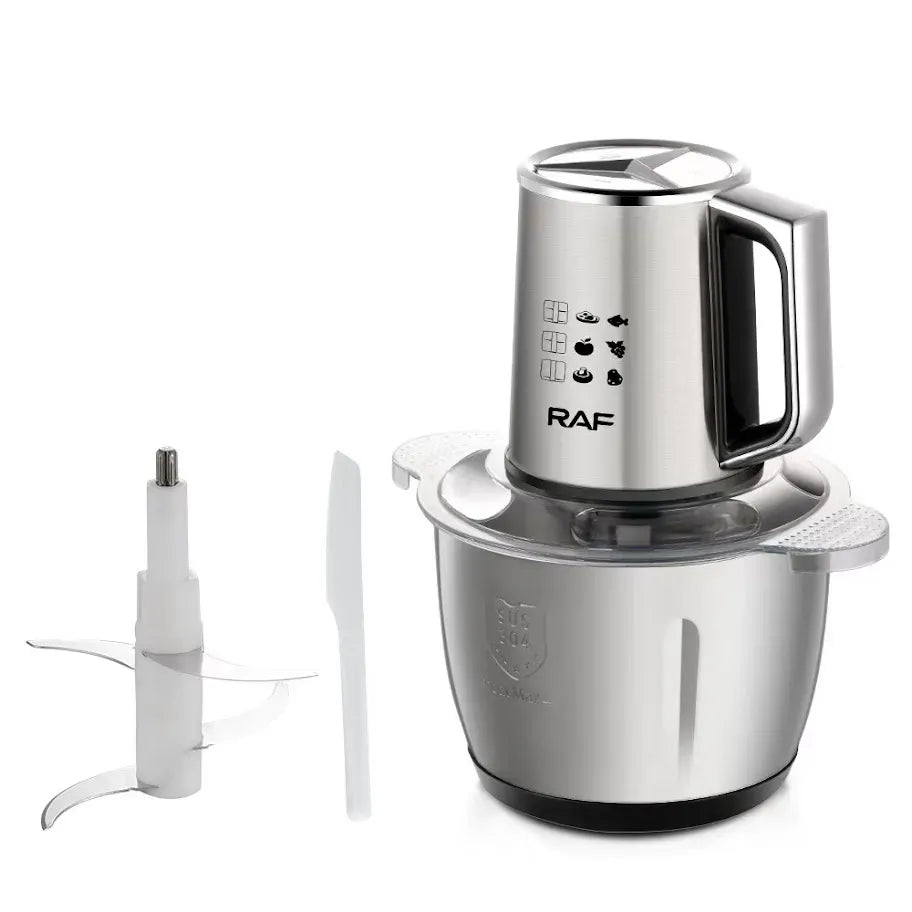 Tocator Electric Profesional RAF cu Bol din Inox si 4 Lame Duble din Otel Inoxidabil Mix Mart