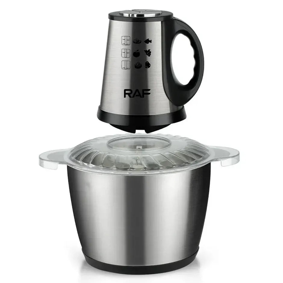 Tocator Electric Profesional RAF cu Bol din Inox si 4 Lame Duble din Otel Inoxidabil Mix Mart