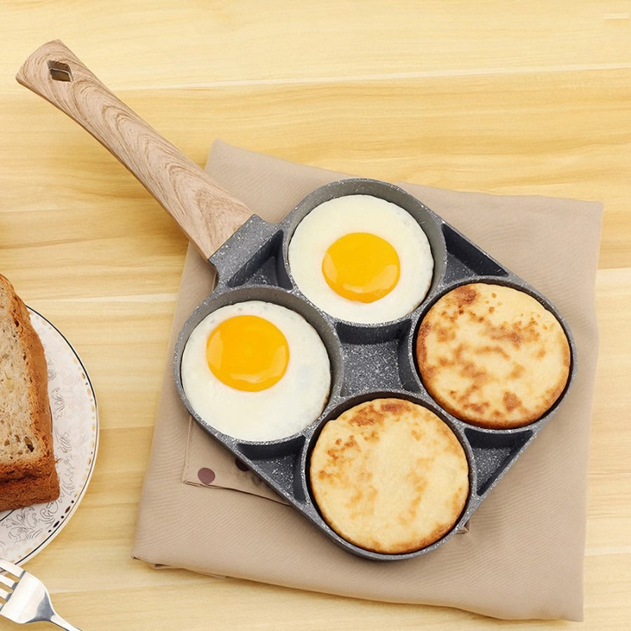 Tigaie cu Forme MRG M1123 – 4 Compartimente Rotunde, Non-Stick, 34 cm – Gatit Rapid, Ordorat si Fara Lipire